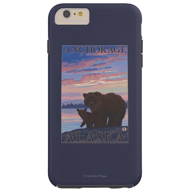 Coques Case-Mate iPhone Ours et cub - Anchorage, Alaska (Dos)