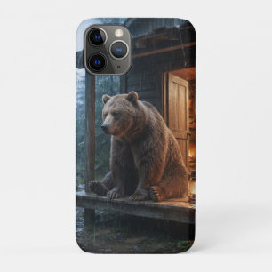 Case-Mate iPhone Case Ours Grizzly Assis Sur Le Porche D'une Cabane Cosy