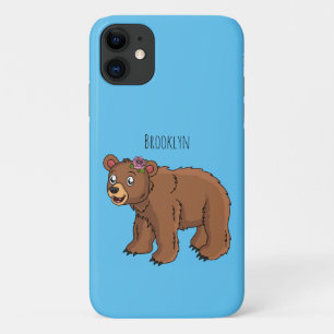 Case-Mate iPhone Case Ours mignon avec dessin animé sur les fleurs