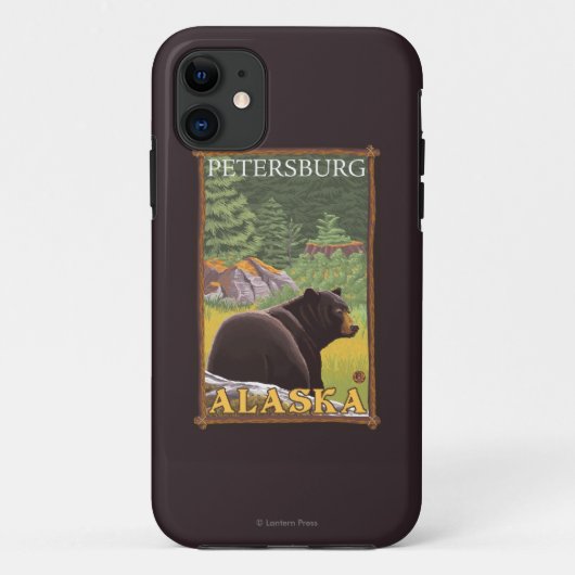 Coques Case-Mate iPhone Ours noir dans la forêt - Pétersbourg, Alaska (Dos)