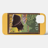 Coques Case-Mate iPhone Ours noir en forêt - Pente, Oregon (Verso (horizontal))
