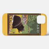 Coques Case-Mate iPhone Ours Noir en Forêt - Vent, Alaska (Verso (horizontal))