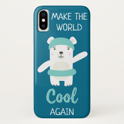 Coques Case-Mate iPhone Ours polaire avec anneau de nage changement climat (Dos)