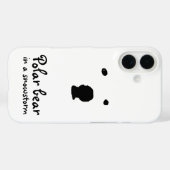 Coques Case-Mate iPhone Ours polaire dans un t-shirt d'orage de neige (Verso (horizontal))