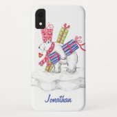 Coques Case-Mate iPhone Ours polaire en caricature mignonne avec cadeaux d (Dos)