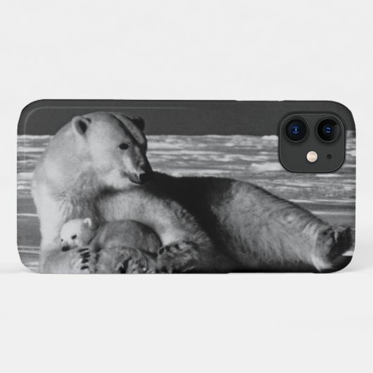 Coques Case-Mate iPhone Ours polaire mère vintage USA Alaska (Dos (Horizontal))