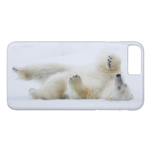 Coques Pour iPhone Ours polaire se roulant dans la neige, Norvège