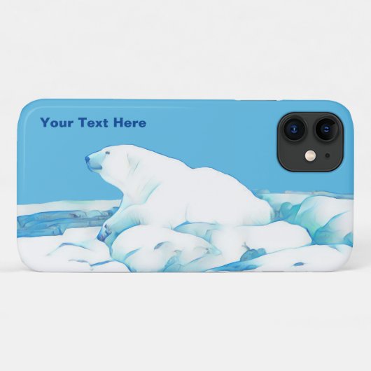 Coques Case-Mate iPhone Ours Polaire Sur Glace (Dos (Horizontal))