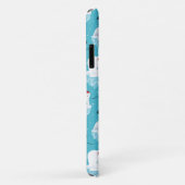 Coques Case-Mate iPhone Ours polaires mignons à Santa Hats Motif de Noël (Dos/Droite)