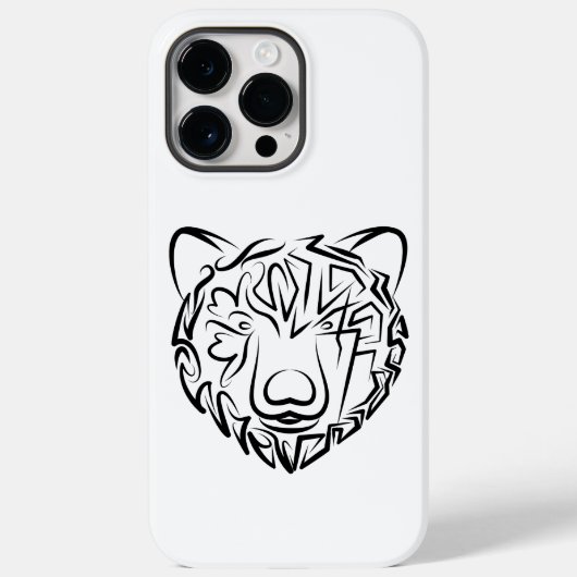 Coques Case-Mate iPhone Ours tribal noir et blanc (Verso)