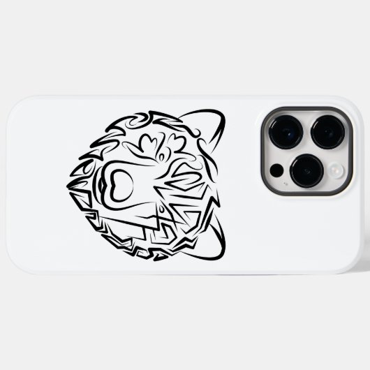 Coques Case-Mate iPhone Ours tribal noir et blanc (Verso (horizontal))
