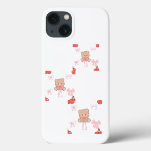 Case-Mate iPhone Case Ourson en rose pastel arc framboise coquette esthé