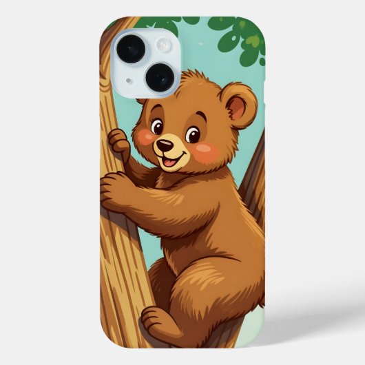 Coques Case-Mate iPhone Ourson mignon grimpant à un arbre (Verso)