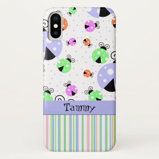 Coques Case-Mate iPhone Oussons colorés et rayures (Dos)