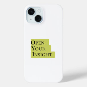 Coque Pour iPhone 15 Ouvrez votre perspicacité Téléphone minimaliste