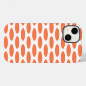 Coques Case-Mate iPhone Oval moderne de corail à Emporiomoffa (Verso (horizontal))