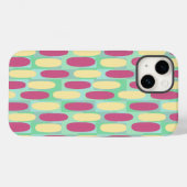 Coques Case-Mate iPhone Ovales jaune et rose (Verso (horizontal))