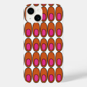 Coques Case-Mate iPhone Ovales orange et rose (Verso)