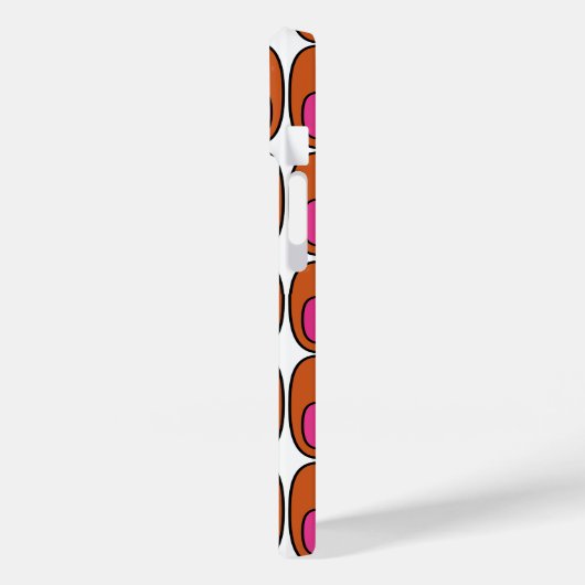 Coques Case-Mate iPhone Ovales orange et rose (Verso / Gauche)