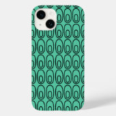 Coques Case-Mate iPhone Ovales verts à la menthe répétitive (Verso)