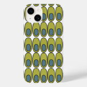 Coques Case-Mate iPhone Ovales verts et gris récurrents (Verso)