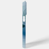 Coques Case-Mate iPhone Ovations debout, fractale abstraite bleu turquoise (Verso / Droite)