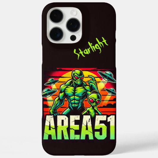 Coques Case-Mate iPhone OVNI néon survolent la zone 51 (Verso)