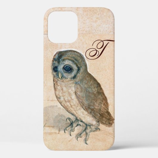 Coques Case-Mate iPhone OWL, PIink, Sepia Monogramme (Verso)
