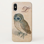 Coques Case-Mate iPhone OWL, PIink, Sepia Monogramme (Dos)