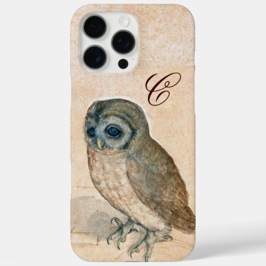 Coques Case-Mate iPhone OWL, Rose, Sepia Monogramme (Verso)