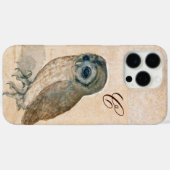 Coques Case-Mate iPhone OWL, Rose, Sepia Monogramme (Verso (horizontal))