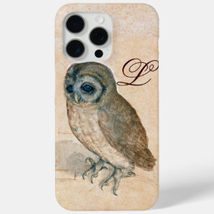 Coque iPhone 15 Pro Max OWL, Rose, Sepia Monogramme