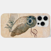 Coques Case-Mate iPhone OWL, Rose, Sepia Monogramme (Verso (horizontal))