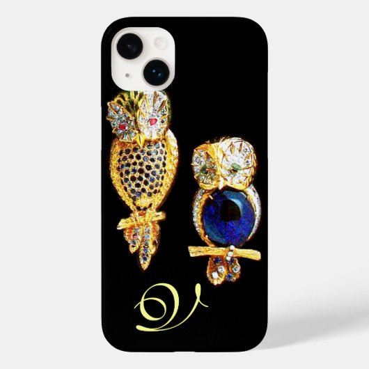 Coques Case-Mate iPhone OWLS JEWEL, Or, Sapphire Bleu, Topaz Pearle Blanch (Verso)