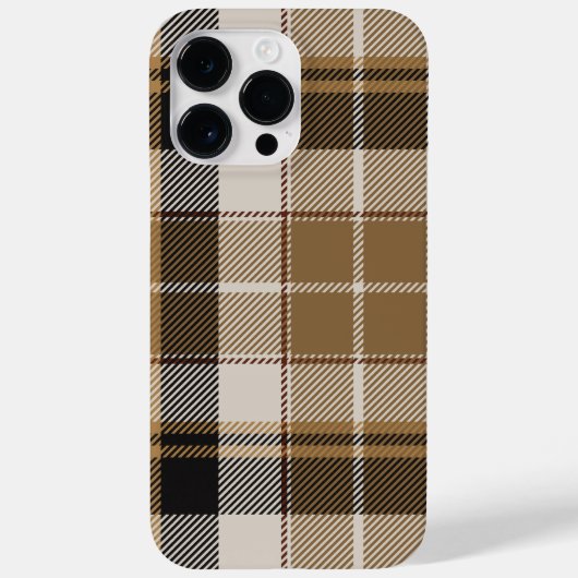 Coques Case-Mate iPhone Oxford Black et Tan Plaid (Verso)