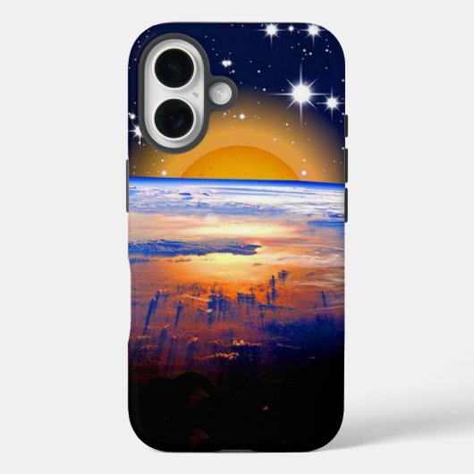 Coques Case-Mate iPhone pacifique, espace avec la terre (Verso)