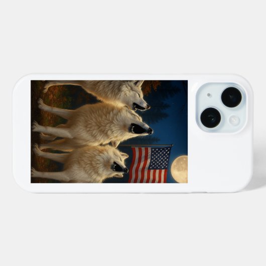 Coques Case-Mate iPhone Pack de loup américain (Verso (horizontal))