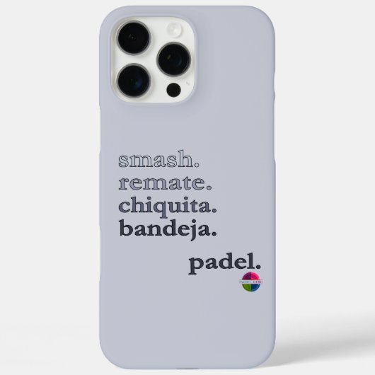 Coques Case-Mate iPhone Padel Phone Case-Personalize Word Vibe Black Grey (Verso)