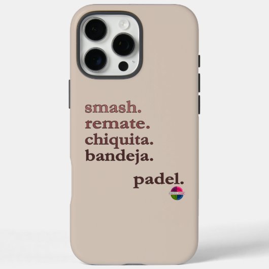 Coques Case-Mate iPhone Padel Phone Case-Personalize Word Vibe Taupe Brown (Verso)