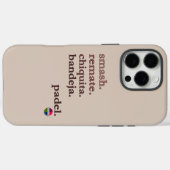 Coques Case-Mate iPhone Padel Phone Case-Personalize Word Vibe Taupe Brown (Verso (horizontal))