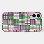 Coques Case-Mate iPhone Paie été rose Madras Patchwork (Verso (horizontal))
