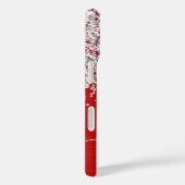 Coques Case-Mate iPhone Pailleté Argent Paillettes Rouge Glam Nom (Verso / Droite)