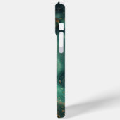Coques Case-Mate iPhone Pailleté de luxe vert émeraude malachite or Design (Verso / Gauche)
