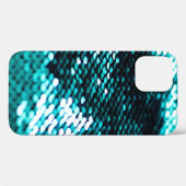 Coques Case-Mate iPhone Paillette vert foncé texture brillante (Verso (horizontal))