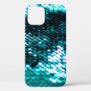 Case-Mate iPhone Case Paillette vert foncé texture brillante