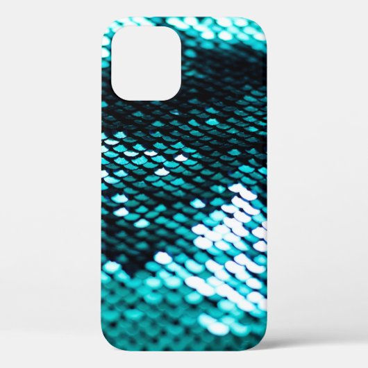 Coques Case-Mate iPhone Paillette vert foncé texture brillante (Verso)