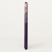 Coques Case-Mate iPhone Paillettes Bokeh Violet Élégant Avec Nom (Dos/Droite)