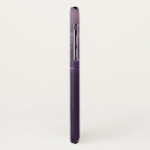 Coques Case-Mate iPhone Paillettes Bokeh Violet Élégant Avec Nom (Dos/Gauche)