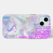 Coques Case-Mate iPhone Paillettes Branchées Dégradé Holographique Froid (Verso (horizontal))