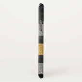 Coques Case-Mate iPhone Paillettes de style avec monogramme (Dos/Droite)